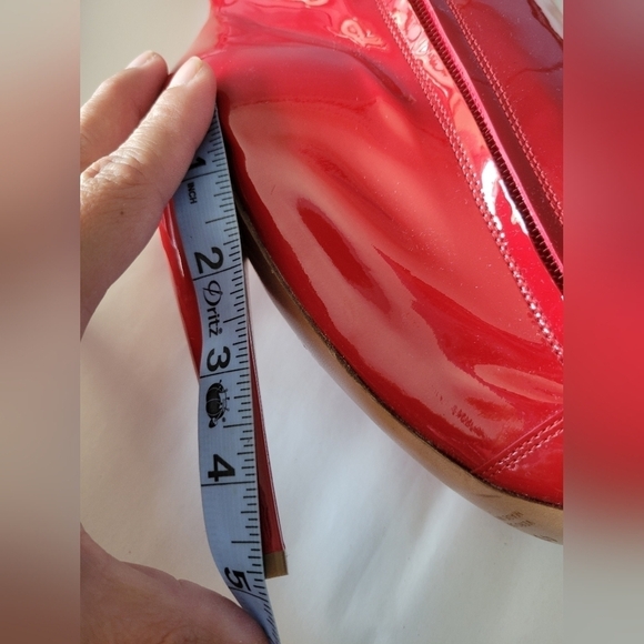 Maison Margiela Patent Leather High Heeled Thigh High Boots Red EU 40 US 7 - Picture 15 of 16